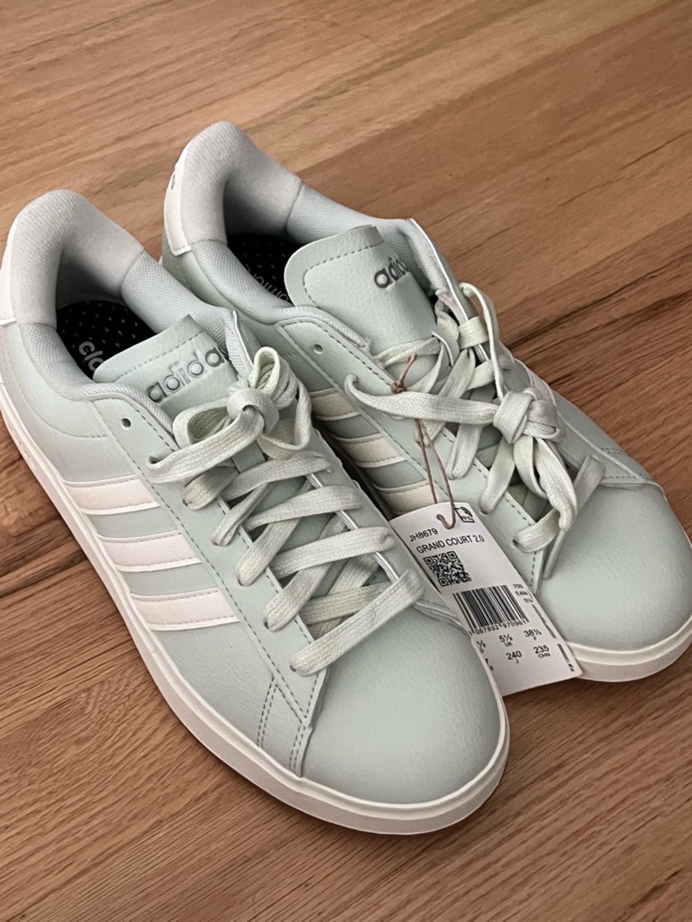 adidas Grand Court 2.0 Sneakers in Mint Green and White